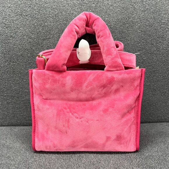 Juicy Couture Velour Mini Tote Bag Pink Free Love Big Spender Y2K Purse - Picture 3 of 9
